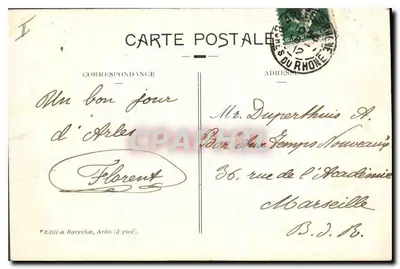 Stare Monumenty w Arlesie zebrane. — Wydawnictwo Baryelon, Arles (4 posadzka). — Rewers