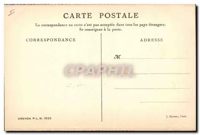 Arles — Klasztor Świętego Trofimego — Kalendarz P.L.M. 1928 — Rewers