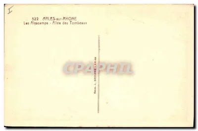 Les Alpscamps - Aleja Grobów — Arles-sur-Rhône — wydawca J. Géorge — Rewers