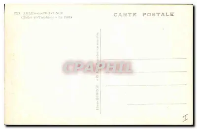 Arles-en-Provence — Klasztor Świętego Tryfimena — Studnia — Rewers