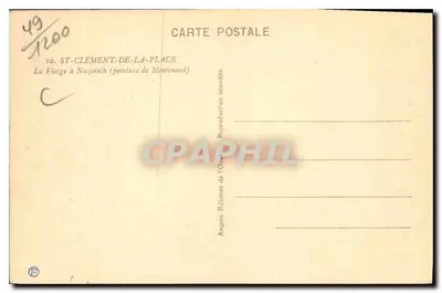 A Virgem de Nazaré — pintura de Montenard — Éditions de l'Ouvrier, Angers — Verso