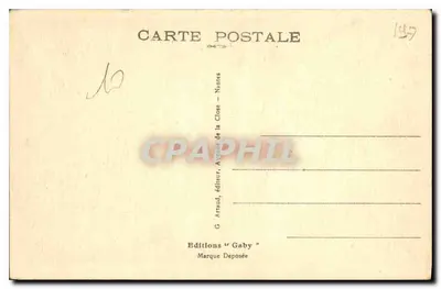 Wieża Zamku Joschim du Bellay, na dole, jezioro — G. Arnaud, Nantes — Rewers