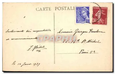 Abbaye St Maur — Klasztor na poziomie parteru — autorzy GENNÈS (M. et L.) — Rewers