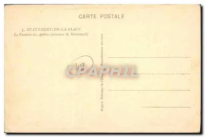 A Vocação dos Apóstolos — pintura de Montlenard — Éditions Angers — Verso