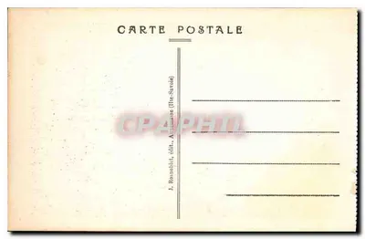Massif du Mont Blanc widziany z Col de Voza — Chemin de fer du Mont Blanc — J. Rosnollet, wyd., Annemasse (Ite-Savoie) — Rewers
