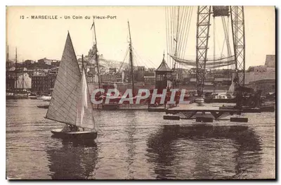 Marseille - Kąt Starego Portu — Wydawnictwo F. Lévy, Marsylia, nr 12