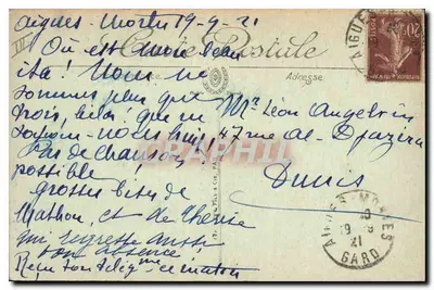 Aigues-Mortes — A Porta da Gardette — Selecta — Verso