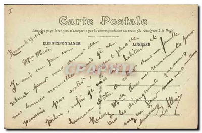 Rennes - Widok na Pałac Handlowy — wydawca: Impr. Roumier, Rennes, nr 1287 — Rewers