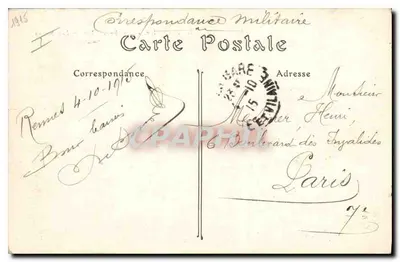 Rennes (Il-et-Vi) — Wzgórze Thabor — Serre. — J. Sorel, wydawca, Rennes. — Rewers