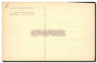 Sormiou — Algemene uitzicht — Uitgave Tardy — Achterkant
