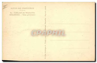 Sormiou — Algemene uitzicht — Uitgaven Artanique A. Tardy — Achterkant