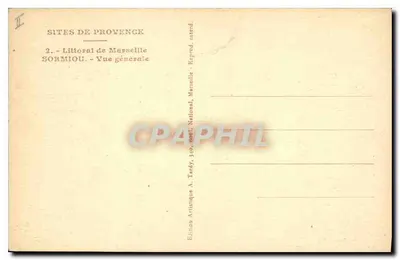 Sormiou — Vista general — Edición Artística A. Tardy — Reverso