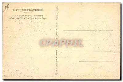 Costa de Marsella — Sormiou - La Grande Plage — Edición Artística Tardy — Reverso