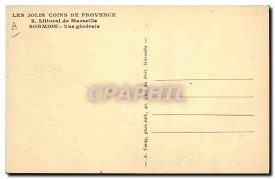 Sormiou — Vue générale — A. Tardo, phot.édit., Marseille — Rewers