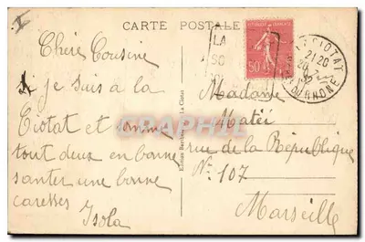 La Ciotat — Anse du Capournin — Éditions Berthet — Rewers