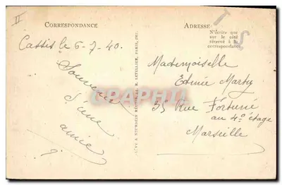 Zatoka Cassis — Calanque de Port-Pin — LL — n°25 — Rewers