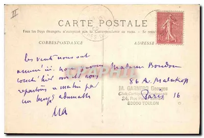 Cassis - Calanque de Port-Pin — widok zatoki między skałami — wydawca R. Labour Michellie, n° 1667 — Rewers