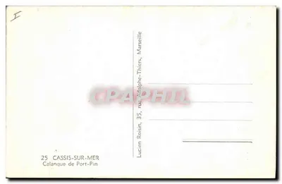 Calanque de Port-Pin — Cassis-sur-Mer — C. Roisin — Rewers