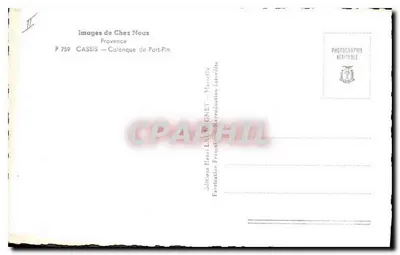 Calanque de Port-Pin — Cassis — Wydawca Henri Lagne — Rewers