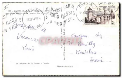 Cassis — Port-Pin — Wydawca Les Editions du Port-Pin — Rewers
