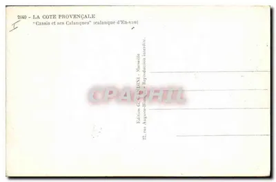 Cassis i jego kalanki — kalanka En-Vau — Mireille — Rewers