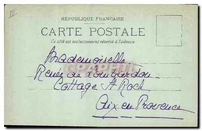Calanque d'Envau, blisko Cassis — widok skał i morza — wydawca A. L. Paris, nr 104 — Rewers