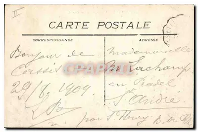 Cassis — Calanque d'En-Vau — widok z calanque między skałami — wydawca L, nr 615 — Rewers