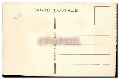 PLOUMANACH (C.-du-N.) — Efekt fali na skałach przy świetle latarni morskiej — A. B. — Rewers