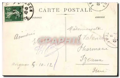 Avignon - Pałac Papieski — widok budynku z łukami i wieżami — wydawca nieznany, n° 61 — Rewers