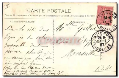 Avignon, Prefektura — widok z dziedzińca — n° 1141 — Rewers