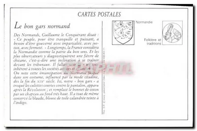 O bom garç normando — A Normandia — A C. P. A. — n° 112 — Verso