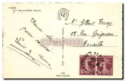 Paris - The Sacré-Cœur — panoramic view — Photolux n°1084 — Back