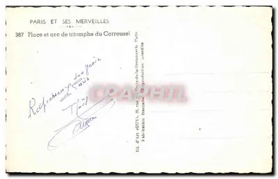Praça do Carrossel — arco do triunfo — Éd. d'Art Guy, n° 387 — Verso
