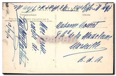 Paryż – Plac Konkordii — Obelisk i Fontanna — Wydawca E.D. nr 4197 — Rewers