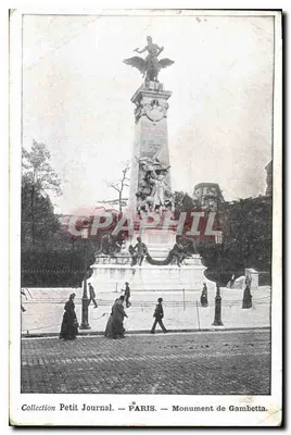 Stara pocztówka Collection Petit Journal Paryż Monument Gambetta