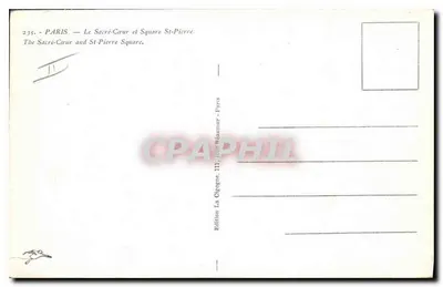 París — El Sagrado Corazón y Plaza San Pedro — Edición La Giegen, París — Reverso