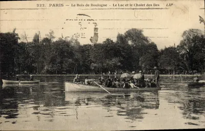 Paryż — Las Boulogne — Jezioro i Chalet na Wyspach — LIP