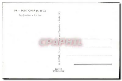 Saint-Omer (P.-de-C.) — Os Jardins - Le Loc — G. Reaunt, Editor, Paris — Verso