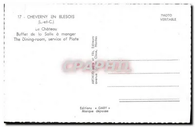 Cheverny w Blesois — Zamek, Bufet w jadalni — Wydawnictwo Gaby — Rewers