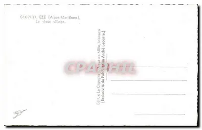 Eze — Stary wieś — Wyłączenność produkcji André Leconte — Rewers
