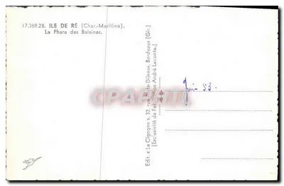 Farol das Baleias — Ilha de Ré (Charente-Maritime) — Edição André Leconte — Verso
