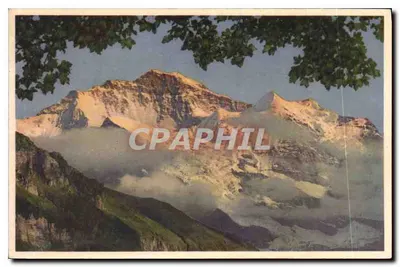 A Jungfrau ao crepúsculo — Wengen — editor Thurlby, n° A 6999