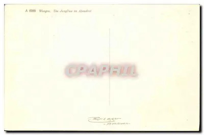 A Jungfrau ao crepúsculo — Wengen — editor Thurlby, n° A 6999 — Verso