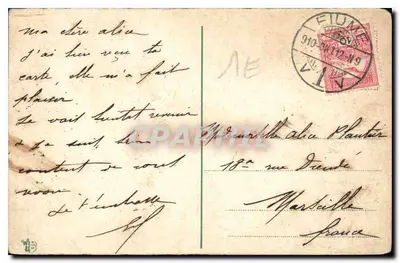 Kraljevica (Portore) — widok jeziora i budynków — wydawca nieznany — Rewers