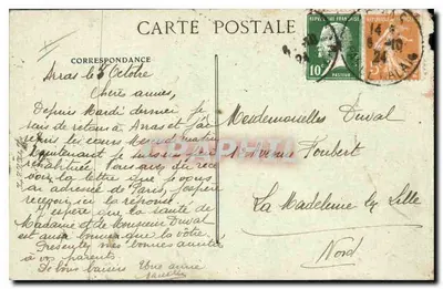 Arras — Hotel Miasta i Mała Placówka — Bombardowania 6, 7, 8 i 21 października 1914 — Rewers