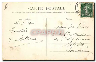Le Pin-au-Haras (Orne) — Avenue Louis XIV — P. Badigues, serie (Orne) — Castello A. B. — Verso