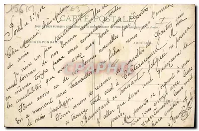 Portel — Vue de la Mairie et Écoles Communales — P. Albaret, éditeur — Verso
