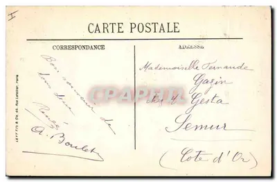 Fontainebleau — Pałac — Jezioro z karpiami — N. G. — Rewers