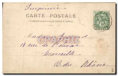 Fontainebleau — A Cour Carrée — série 404, n°56 — Verso