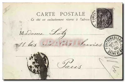 Bassin de Diane — Fontainebleau — B.F. Paris — Verso